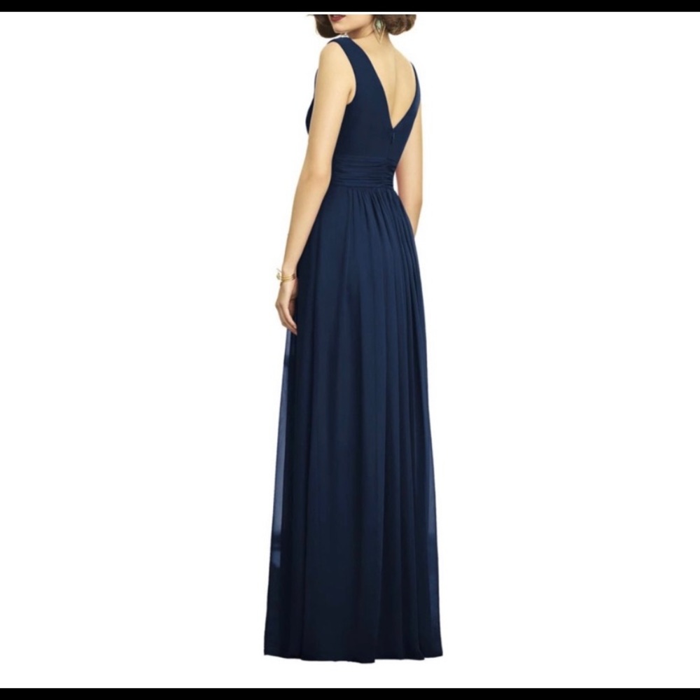 Dressy Collection Surplice ruched chiffon gown